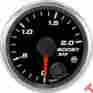 Grm-boost-02 0-2.0bar Speedhut 2-1 16 Boost Gauge Metric W Warning