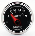 1293 Auto Meter Designer Black Ii Voltmeter 046074012938