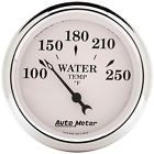 1638 Autometer Old Tyme White Electric Water Temperature Gauge 046074016387