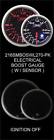216smboswl270-pk-bar Prosport Gauges Premium Electric Metric Boost Gauge Amber White