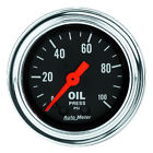2421 Autometer Traditional Chrome Oil Pressure Gauge Mechanical 046074024214