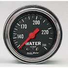 2432 Auto Meter Traditional Chrome Mechanical Water Temperature Gauge 046074024320