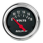 2592 Autometer Traditional Chrome Voltmeter Gauge Electrical 046074025921
