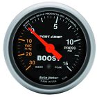 3376 Autometer Sport-comp Electric Boost Vacuum Gauge 046074033766