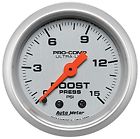 4302 Auto Meter Full Warranty Same Day Ship Ultra-lite Mechanical Boost Gauge 046074043024