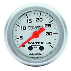 4307 Auto Meter Ultra-lite Mechanical Water Pressure Gauge 046074043079