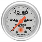 4368 Auto Meter Ultra-lite Electric Water Pressure Gauge 046074043680