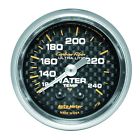 4732 Autometer Carbon Fiber Mechanical Water Temperature Gauge 046074047329
