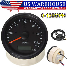 Tng85-125m-bn 85mm Gps Speedometer 0-125mph Speed Odometer With High Beam Light Left Right Us