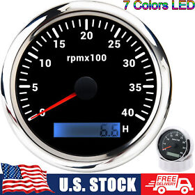 0-4000rpm 85mm Waterproof 7 Colors Led Tachometer Gauge For Boat Car Truck Atv 0-4000rpm 85mm Waterproof 7 Colors Led Tachometer Gauge For Boat Car Truck Atv