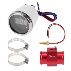 Aopro250211000568 A Absopro 1.50 Inch Universal Digital Water Temperature Gauge Kit With 38mm Red