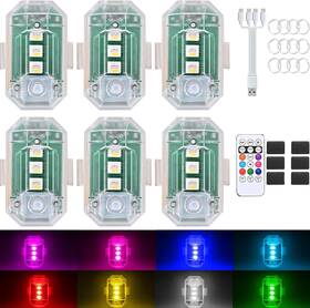 Abyrkve 743267677010 6pcs Wireless Led Strobe Lights With Remote Control Upgraded To 350 8 Colors