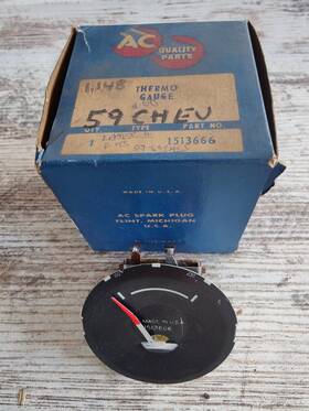 1513666 Ac Nos Oem 1959-60 Chevy Coolant Temperature Gauge #
