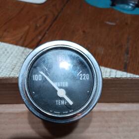 6488862 Ac Vintage Water Temperature Gauge Black Chrome 100-220