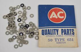 1565704 Acdelco Lot Of 50 Ac Speedo Speedometer Cable Fittings Type 651 Fiber Washers