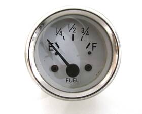 Rp-jawht50 Aftermarket New Fuel Gauge For Willys Mb Jeep Ford Cj Gpw Chrome Bezel White Face