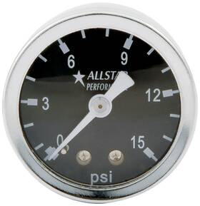80200 Allstar Performance 1.5in Gauge 0-15 Psi Liquid Filled