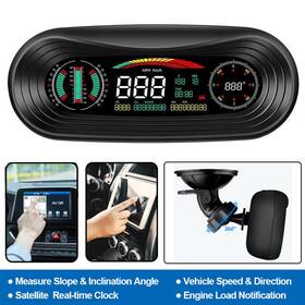 Ancel-p18 Ancel Gps Slope Meter Hud Head Up Display Overspeed Alarm Speedometer Gradient