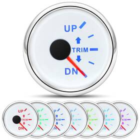 Artilaura Ar-cx6302 Trim Gauge Meter 0190ohms 7 Color Updn In Outboard Engine 52mm 21/6for Yacht Bo