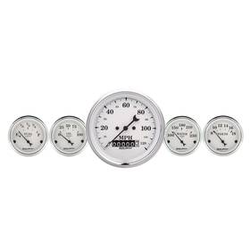 Auto Meter 046074016004 Autometer 1600 White Old-tyme Gauge Set 100psi 100-250f