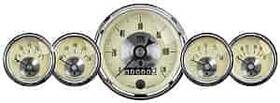 Auto Meter 046074020025 2002 Antique Ivory 5-gauge Kit