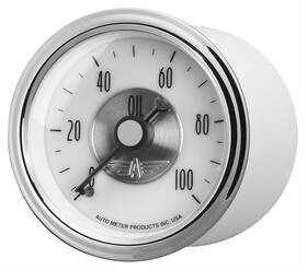Auto Meter 046074020230 Autometer 2023 Gauge Oil Press 2 1/16 Inch 100psi Mech Prestige Pearl