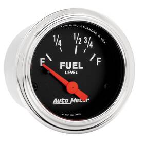 Auto Meter 046074025150 2515 Traditional Chrome Electric Fuel Level Gauge