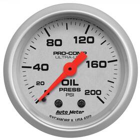 2.3125 Auto Meter 046074043222 4322 Ultra-lite Mechanical Oil Pressure Gauge Inch