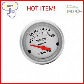2.3125 Auto Meter 046074043918 4391 Ultra-lite Electric Voltmeter Gauge Regular Inch