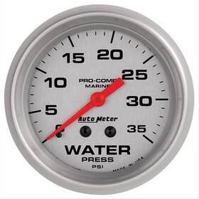 Auto Meter 046074161780 Autometer 200773-33 Pro-comp Marine Water Pressure Gauge Analog 0-35 Psi Each