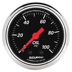 1429 Auto Meter Designer Black Oil Pressure Gauge