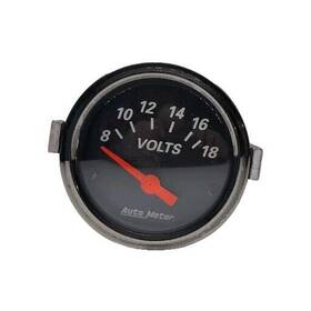 1483 Auto Meter Autometer Designer Black Series 2-1/16 Inch Voltmeter Volts Volt Gauge