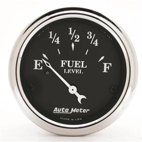 1715 Auto Meter Old Tyme Black Fuel Level Gauge