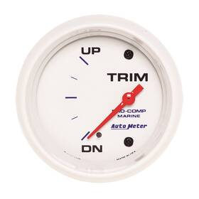 200767 Auto Meter Pro-comp White Phantom Marine Trim Level Gauge Diameter 2-5/8