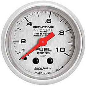 4311-m Auto Meter Ultra-lite Fuel Pressure Gauge