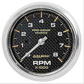 Auto Meter 460741619266 200779-40 Pro-comp Carbon Fiber Marine Tachometer Diameter 3-3/8 Ran