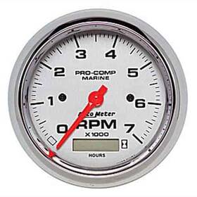 Auto Meter 460741620538 200890-35 Pro-comp Ultra Lite Marine Tachometer With Hourmeter Diamet