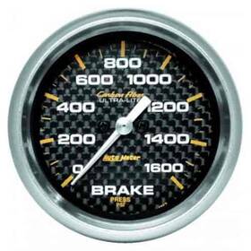 4867 Auto Meter Carbon Fiber Brake Pressure Gauge