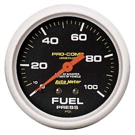5412 Auto Meter Pro-comp Mech. Fuel Press. Gauge 100 Psi 2-5/8 5412 Auto Meter Pro-comp Mech. Fuel Press. Gauge 100 Psi 2-5/8