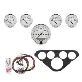7049-otw Auto Meter 5-gauge Direct-fit Dash Kit 1955-1959 Chevy Truck Old Tyme W