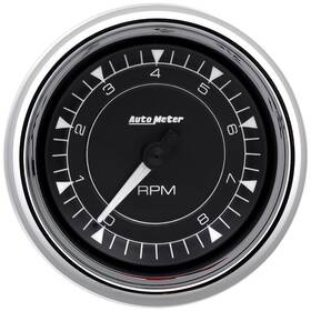 Atm9797 Auto Meter Autometer 9797 3-3/8 Inch Tachometer 8k Rpm In-dash Chrono Chrome