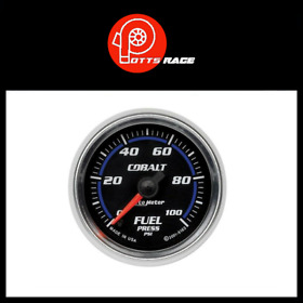 6163 Auto Meter Cobalt Fuel Pressure Analog Gauge 0-100 Psi