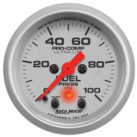Tlx-atm4371-cl360a70 Auto Meter Fuel Pressure Ultra-lite 52mm 0-100 Psi With Peak Memory Warning Gauge Tlx-atm4371-cl360a70 Auto Meter Fuel Pressure Ultra-lite 52mm 0-100 Psi With Peak Memory Warning Gauge