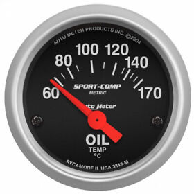 Tlx-atm3348-m-cl360a70 Auto Meter Sport-comp Oil Temperature Gauge Short Sweep Electronic 60-170 Degree