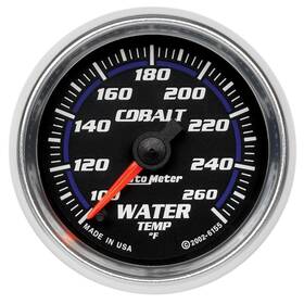 Autometer 046074061554 6155 Cobalt Water Temperature Gauge 120-260 F 2-1/16 Inch Dial