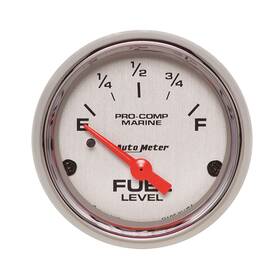 Autometer 046074142444 Auto Meter - Chrome 2.06 Inch In-dash Mount Fuel Level Gauge