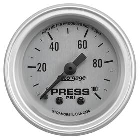 2334 Autometer Autogage Mechanical Oil Pressure Gauge