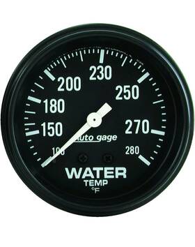 Autometer 313049055017 2313 Autogage Water Temperature Gauge Black Dial/black Bezel 2 5/8 Inch