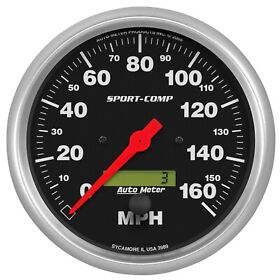 3989 Autometer Sport-comp Electric Programmable Speedometer 5inch 160 Mph