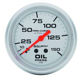 4423 Autometer Ultra-lite Oil Pressure Gauge 2-5/8 Inch 150 Psi Mechanical